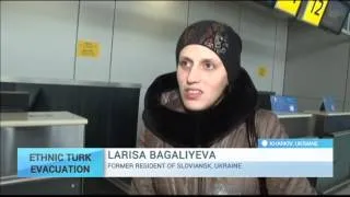 Ethnic Turks Go Home: Ethnic Turks evacuated from Kharkiv to east Turkey