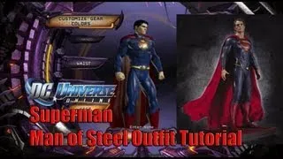 DCU Online Superman - Man of Steel Outfit Tutorial