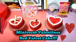 Miniverse Valentines Red Velvet Heart Cake!!  #miniverse #craft #makeitminifood #diy #toys