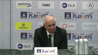 UŽIVO | Partizan Mozzart Bet - SC Derby | Konferencija za medije | ABA PLAYOFFS QF G3