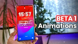 Samsung One UI 6.0 (Android 14) BETA 1 Animations!