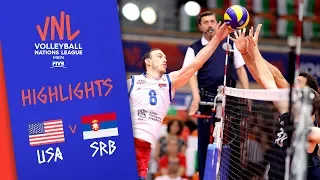 USA vs. SERBIA - Highlights Men | Week 5 | Volleyball Nations League 2019