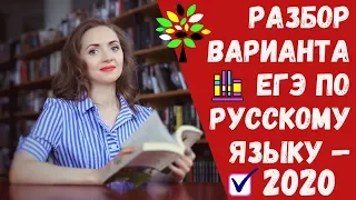 РАЗБОР ВАРИАНТА ЕГЭ по русскому языку - 2020 [IrishU]