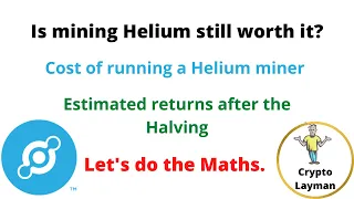 Is mining Helium still worth it? Lets do the Maths.