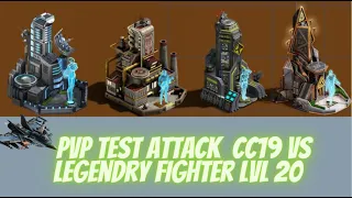 war commander new command center cc 19 pvp test vs legendry fighter see how base  look and strong