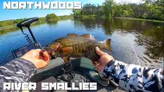 River Smallmouth Fishing in the Northwoods of Wisconsin (Spring 2024)