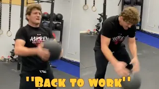 Ben Askren back to strength training for Jake Paul Boxing Fight | April 17