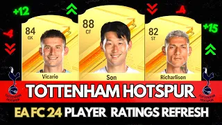 EA FC 24 | TOTTENHAM HOTSPUR WINTER RATINGS UPGRADES & DOWNGRADES! 😱🔥ft. Son, Richalison ,Vicario...