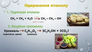 Хімія 10 клас Хімічні властивості одноатомних насичених спиртів
