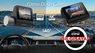 xiaomi 70mai A800 4k dash cam arka kamera kurulumu ve  70mai dash cam pro arasındaki görüntü farkı