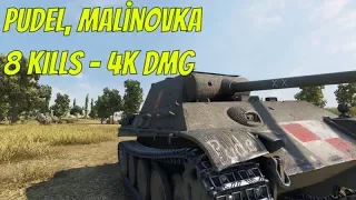 WoT Pudel, Malinovka | 8 KILLS | 4K DMG