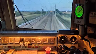 🚆 Train Driver's View Bulgaria: BDZ⚡44 098 from 0 to 110 km/h nice roar sound from engines!