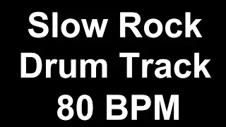 Slow Rock Drum Beat 80 BPM Bass Guitar Backing Drum Track Loop 128