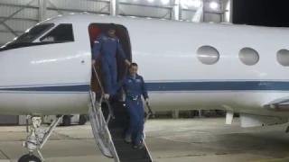 Space Station Astronauts Arrive in Houston for Homecoming