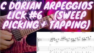 C Minor Funk Guitar Improvisation - C Dorian Arpeggios Lick #6 & Lesson + Free Tabs