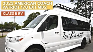 Tour "The BEAST" 2023 American Coach Patriot 170EXT MD2 4x4 Class B RV | Eco-Freedom Lithium Package