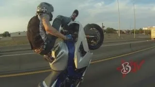 INSANE Illegal Motorcycle STUNTS On Highway LONG WHEELIES Street Bike TRICKS Middle Of The Map Ride