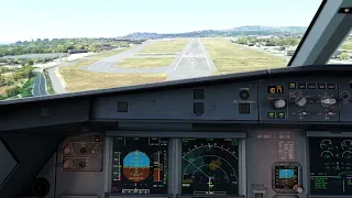 Landing A320 in Napoli, Italia