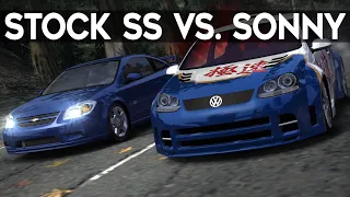 NFS Most Wanted - Stock Cobalt SS (Player) vs. Volkswagen Golf GTI (Sonny)