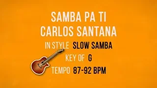 Samba Pa Ti - Santana - Backing Track