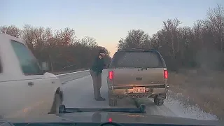 Police nearly gets hit while pulling someone over