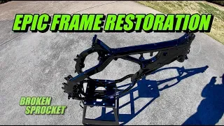 Epic dirt bike frame build from home. 2-stroke bike build