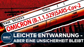 CORONA: Omikron? Leichte Entwarnung aus den USA - aber eine Unsicherheit bleibt bestehen I WELT News