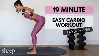 19 MINUTE EASY CARDIO - at home w/ light weights OR body weight!