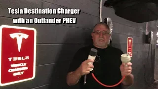 Using a Tesla Destination Charger with an Outlander PHEV!