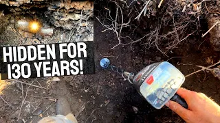 The Impossible Happens! Metal Detecting tailings while Antique Bottle Digging!