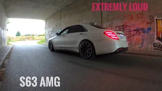 Mercedes Benz S63 AMG 612HP with Brabus Rims Very Loud Tunnel POV by puredrivegermany