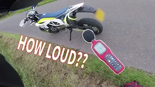 HOW LOUD IS MY BIKE?!? | Husqvarna 701 Supermoto Wings Exhaust Noise Test!