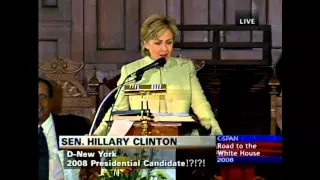 Hillary Clinton's Black Accent "I don't feel no ways tired" - 2007 Selma, AL