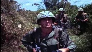 Assorted scenes of US troops in action in Vietnam. HD Stock Footage