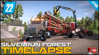 🇺🇸  Collecting & Loading Logs, Purchased Barrel Production Factory ⭐ FS22 Silverrun Forest Timelapse