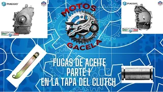 Fugas de aceite en piaggio Ape city , parte 1 ,tapa del clutch y algunos consejos.