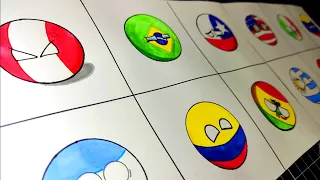 I DRAW ALL THE LATINO AND UNITED STATES COUNTRYBALLS? 😱 // DRAWING COUNTRYBALLS LATAM