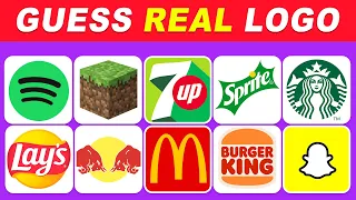 Guess The Real Logo Challenge in 0.001 seconds 🍏 | Logo Quiz | I Quiz