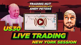 LIVE NY Session: US30/Dow Trading with Andy Peters - Friday 12th Aug 2022
