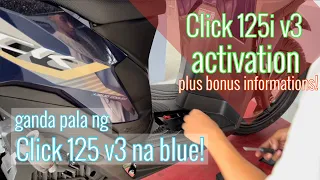 Honda click 125i v3 na blue, pogi din pala. Unit activation plus helpful tips