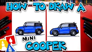 How To Draw A MINI Cooper: Easy Step-by-Step Directed Drawing!