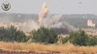 Pro-Assad forces tank was destroyed with ATGM TOW on Al Sukaik