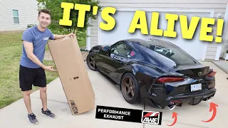 Installing The Biggest Exhaust Modification For My Manual Toyota Supra!!