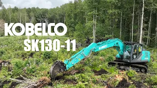 SIA Meža Pūce Kobelco SK130 in Latvia