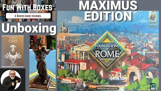 Foundations of Rome MAXIMUS Edition Board Game | From publishers Arcane Wonders | Unboxing