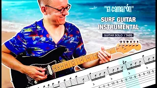 Surf Guitar Instrumental & Solo in Em | incl. TABS & Jam Track | Fender Stratocaster