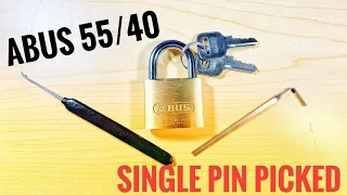 Single Pin Picking the ABUS 55/40 Padlock