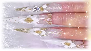 ICE WHITE HARMONY 💎👑🔔🔔 (acrylic nails)