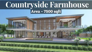 7500 Sqft Ultra Modern Farmhouse With Swimming Pool | Luxurious Farmhouse Design Idea | ID-071