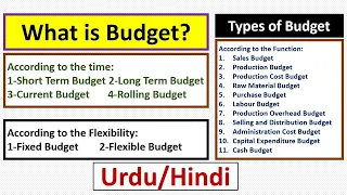 What is Budget? Types of Budget-Classification of Budget w.r.t Time Flexibility & Functions